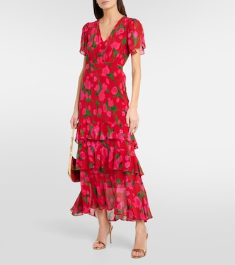 Bedrucktes Maxikleid Gilly aus Seide | Rixo