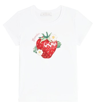 T-shirt in jersey di misto cotone con stampa | Monnalisa
