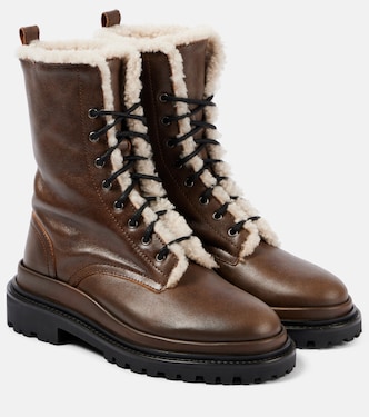 Botines Ghiso de piel con borrego | Isabel Marant