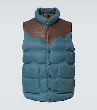 Wattierte Weste Stonely mit Leder | RRL