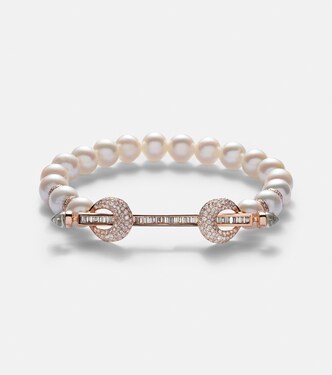Bracciale Chakra in oro rosa 18kt con pietre preziose e diamanti | Ananya