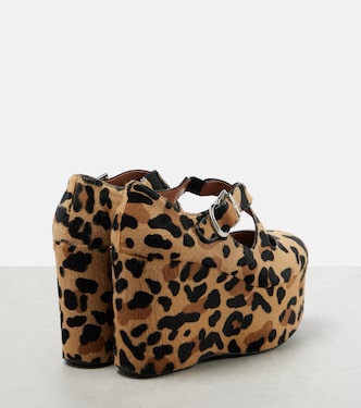 Pumps con zeppa Criss Cross in cavallino | Alaïa