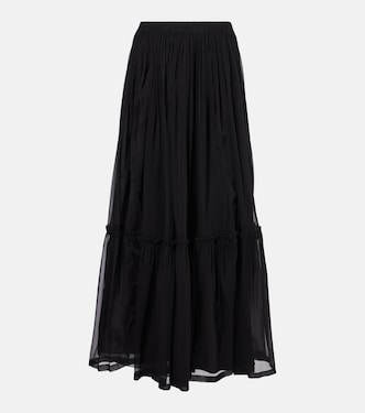 Jupe longue en soie | Saint Laurent