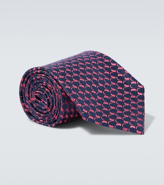 Jacquard silk tie | Charvet