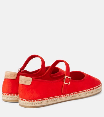 Mary-Jane-Ballerinas aus Veloursleder | Tory Burch