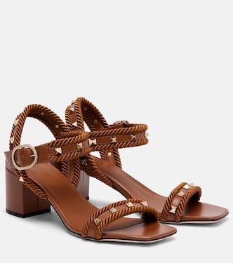 Rockstud Torchon 60皮革凉鞋 | Valentino Garavani