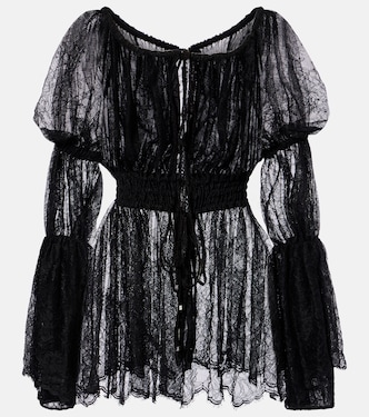 Floral Chantilly lace top | Blumarine