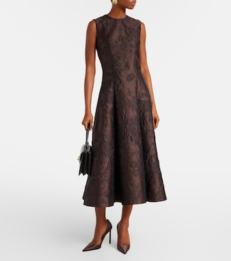Vestido midi flared bordado | Emilia Wickstead