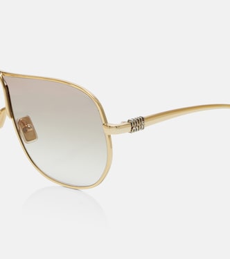 Logo aviator sunglasses | Miu Miu