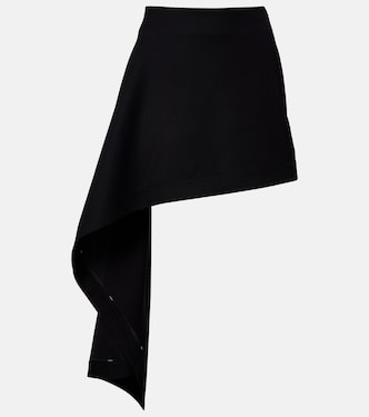 Draped wool miniskirt | Loewe