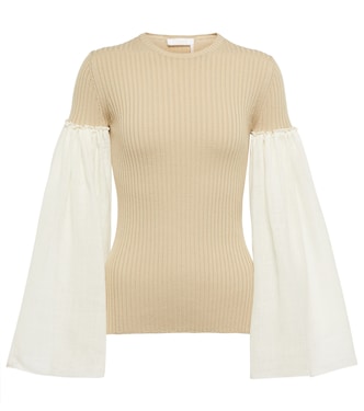 Top in lana e cashmere con maniche | Chloé