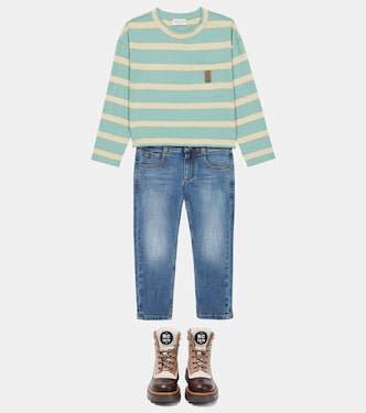 T-Shirt aus einem Baumwollgemisch | Brunello Cucinelli Kids