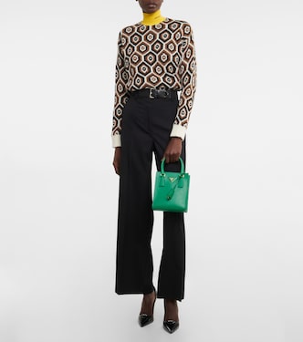 Jersey de cuello alto en punto intarsia | Prada