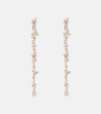 Boucles d'oreilles Iva en or 18 ct et diamants | Suzanne Kalan