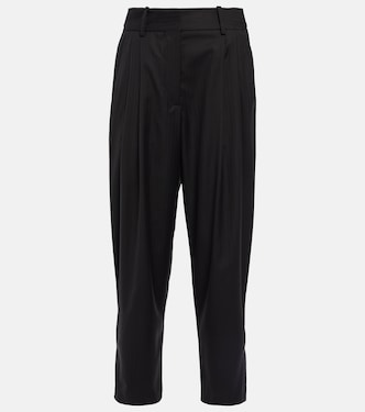 Pantalones tapered de lana espigada | Alaïa