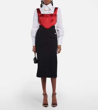 Falda midi de tubo de jersey | Dolce&Gabbana