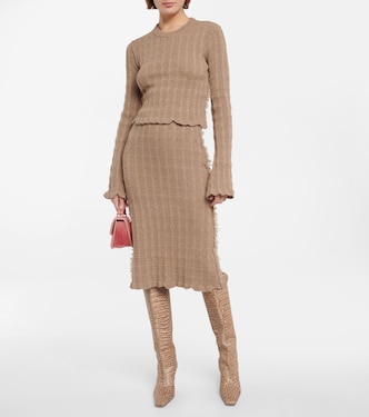 Falda midi en mezcla de lana | Acne Studios