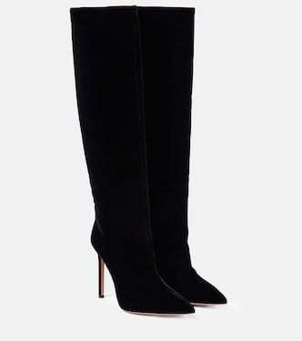Botas altas So Matignon 105 de terciopelo | Aquazzura
