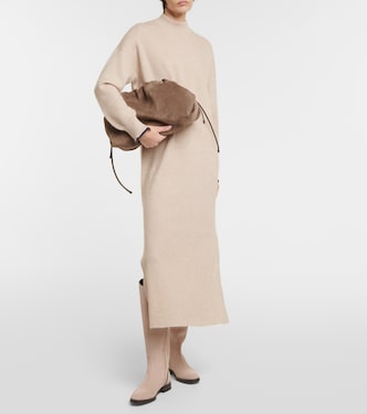 Midikleid aus Alpakawolle und Baumwolle | Brunello Cucinelli