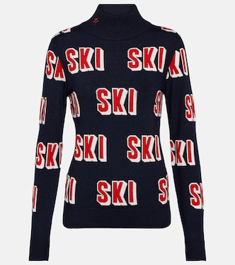 Wool jacquard turtleneck sweater | Perfect Moment