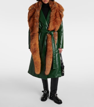 Abrigo de piel con pelo sintético | Burberry