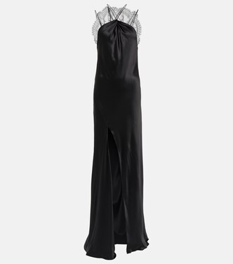 Robe aus Seidensatin mit Spitze | Givenchy