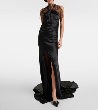 Robe longue en satin de soie | Givenchy