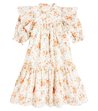 Ruffled floral cotton dress | Petite Amalie  