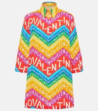 Vestido camisero de algodón con logo | Valentino