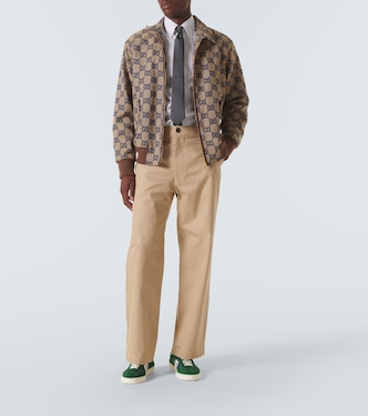 Interlocking G suede and canvas sneakers | Gucci