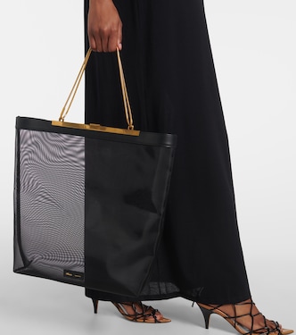 Shopper Augusta in mesh con pelle | Khaite
