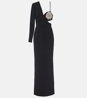 Sachiel floral-appliqué gown | Rebecca Vallance