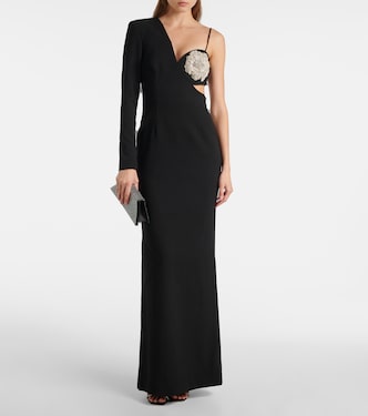 Sachiel floral-appliqué gown | Rebecca Vallance