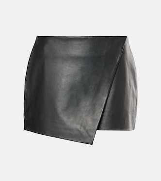 Falda envolvente Cleo de piel | The Frankie Shop