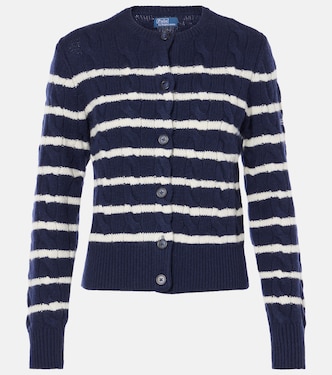 Striped wool and cashmere cardigan | Polo Ralph Lauren