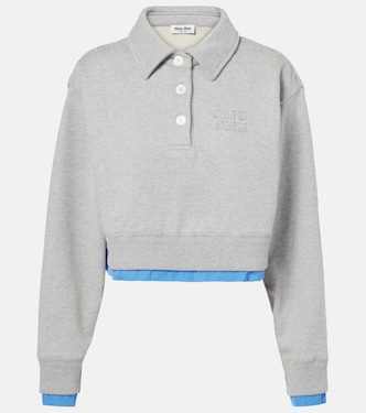 Cropped-Polopullover aus Baumwolle | Miu Miu