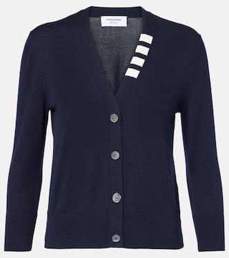 Cardigan 4-Bar in cotone | Thom Browne