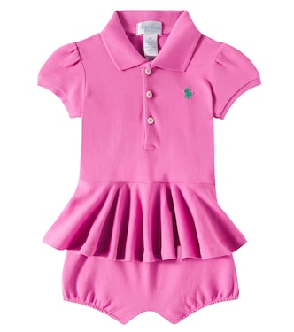 Baby - Pagliaccetto in cotone con peplum | Polo Ralph Lauren Kids
