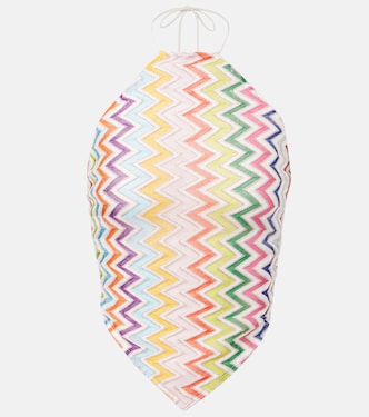 ZigZag knitted open-back halterneck top | Missoni