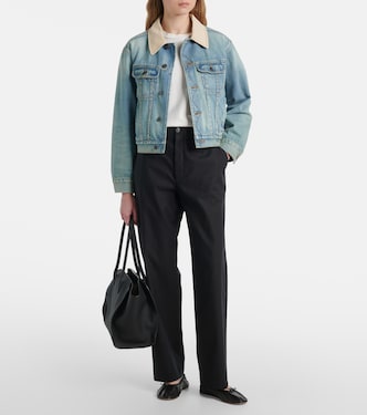 Gerade Mid-Rise-Hose Zuzana aus Baumwoll-Twill | The Row