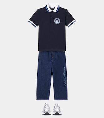 Sneakers mit Leder | Dolce&Gabbana Kids