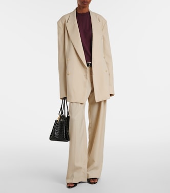 Newark double-breasted cotton blazer | The Frankie Shop