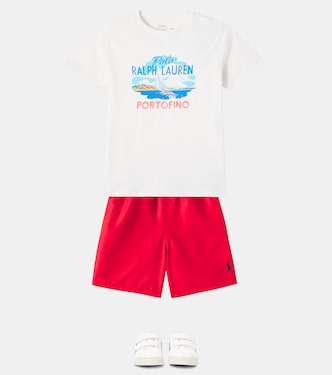 Printed cotton jersey T-shirt | Polo Ralph Lauren Kids