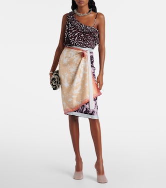 Falda envolvente de seda estampada | Dries Van Noten