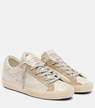 Super-Star glitter leather sneakers | Golden Goose