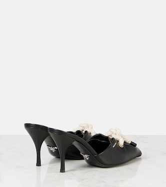 Logo leather mules | Prada