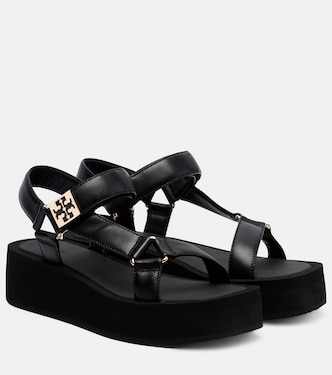 Mellow leather platform sandals | Tory Burch
