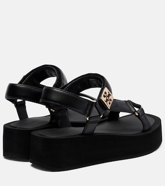 Mellow leather platform sandals | Tory Burch