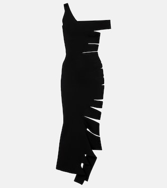 Asymmetric cutout midi dress | Mugler