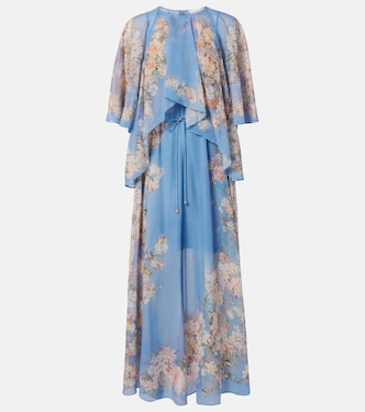 Robe longue Cascadian en coton et soie | Zimmermann